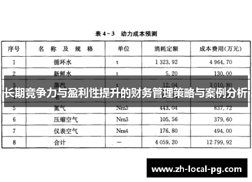 长期竞争力与盈利性提升的财务管理策略与案例分析
